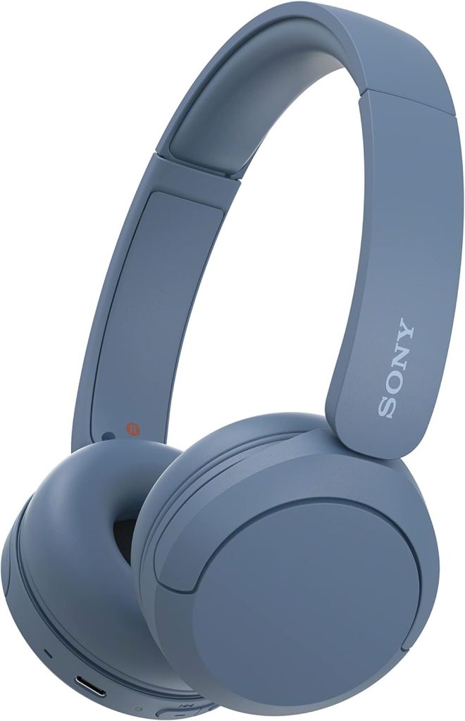 Sony WH-CH520L Wireless Bluetooth Headphones - Up to 50 Hours Battery Life with Quick Charge Function, On-Ear Model - Matte Blue