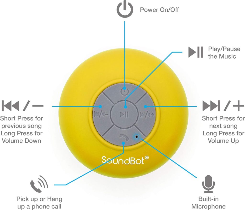 SoundBot SB510 Bluetooth Wireless Shower Speaker (Pink)
