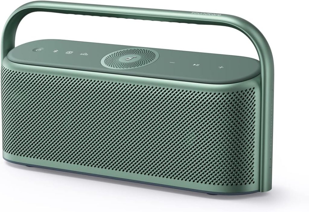 Soundcore Motion X600 Portable Bluetooth Speaker with Wireless Hi-Res Spatial Audio,50W Sound, IPX7 Waterproof, 12H Long Playtime, Pro EQ, Built-in Handle, AUX-in (Green)