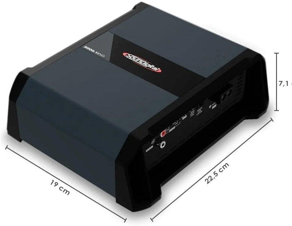 SounDigital - Car  Motorcycle Full Range Amplifier 400X2-2 Channels 400 Watts RMS 4 Ohm Grey EVO4.0 - Super Compact Size