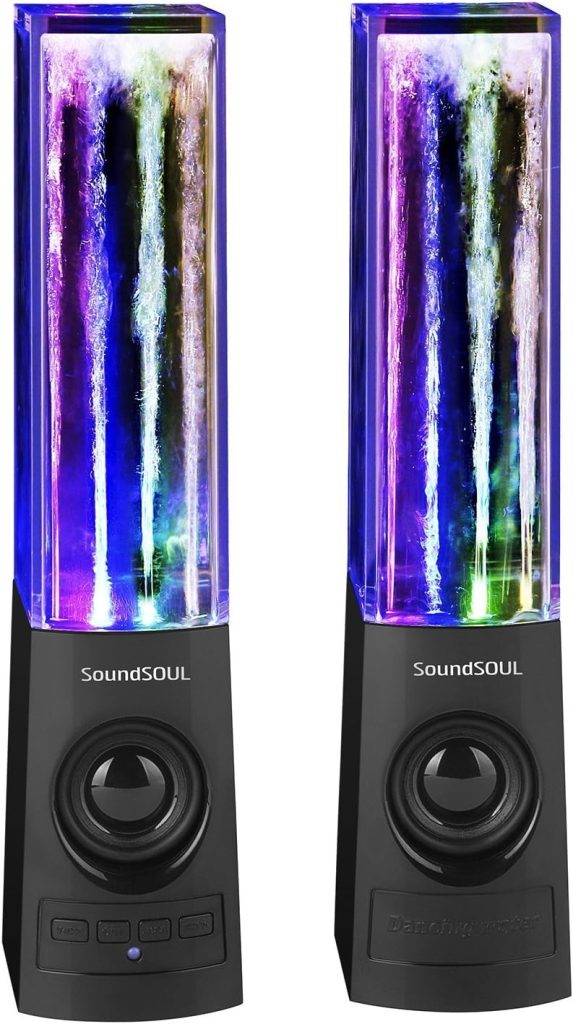 SoundSOUL Fountain Dancing Bluetooth Speakers, Black