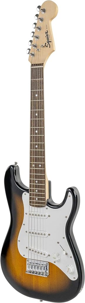 Squier Mini Stratocaster Electric Guitar, Black, Laurel Fingerboard