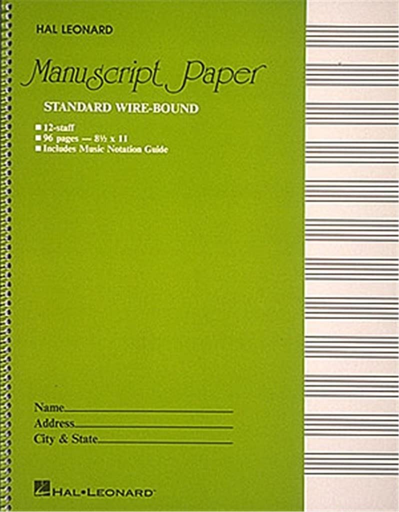 Standard Wirebound Manuscript Paper (Green Cover)     Spiral-bound – February 1, 1986