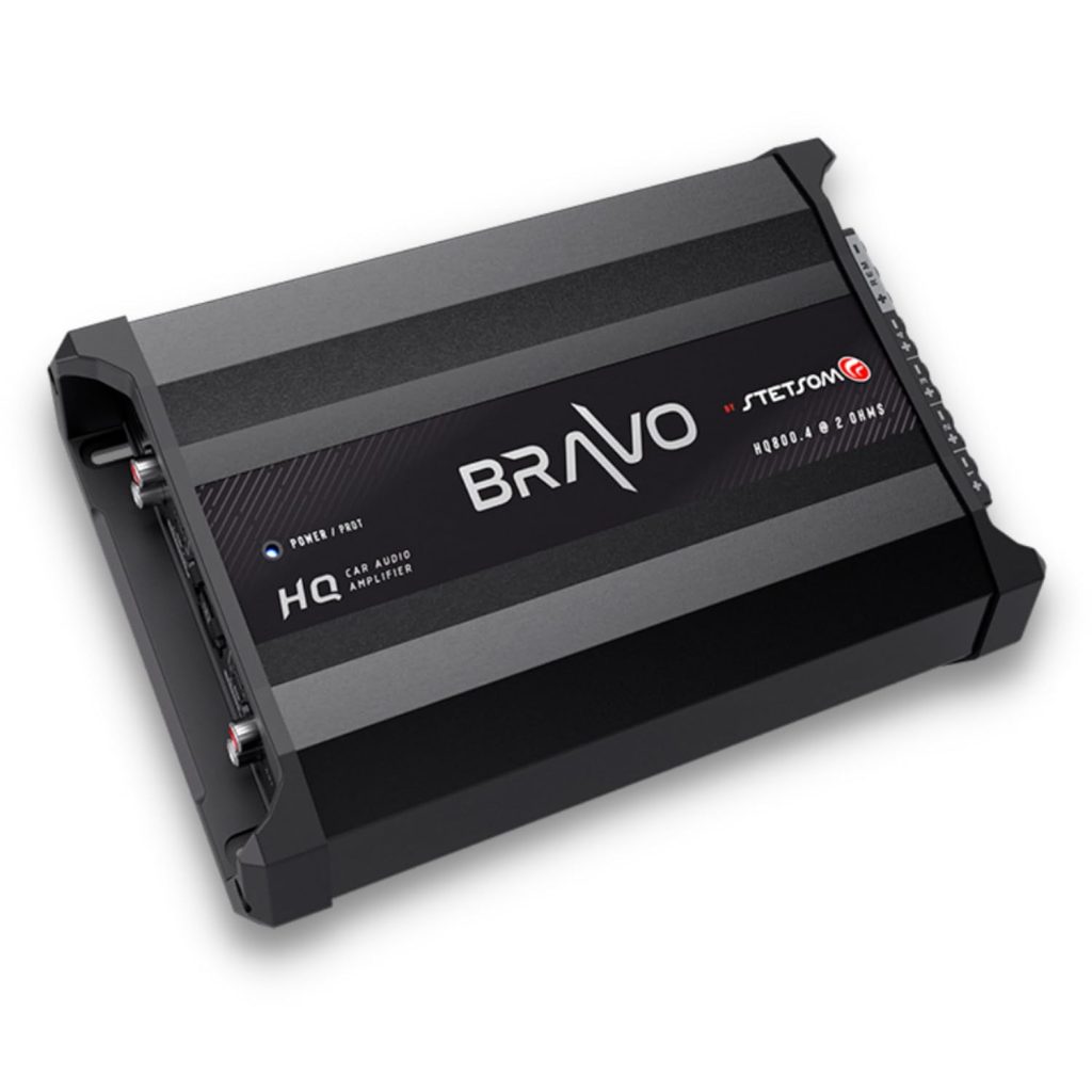 Stetsom Bravo HQ 800.4 Multichannel Car Audio Digital Amplifier - 2 Ohms Stable - 800 Watts RMS 4 Independent Channels (CH1 and CH2 / CH3 and CH4) Full Range Car Stereo ds Bridge Speakers 800x4