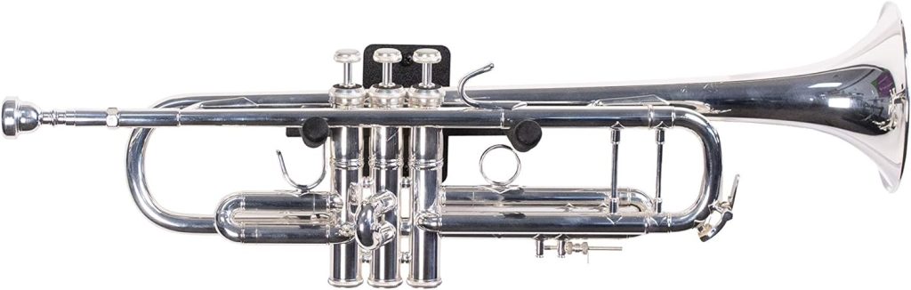 String Swing Horizontal Wall Mount Trumpet Holder - Stand for all Trumpets Including Piccolo and Pocket Trumpet - Musical Instruments Safe without Hard Cases - Made in USA