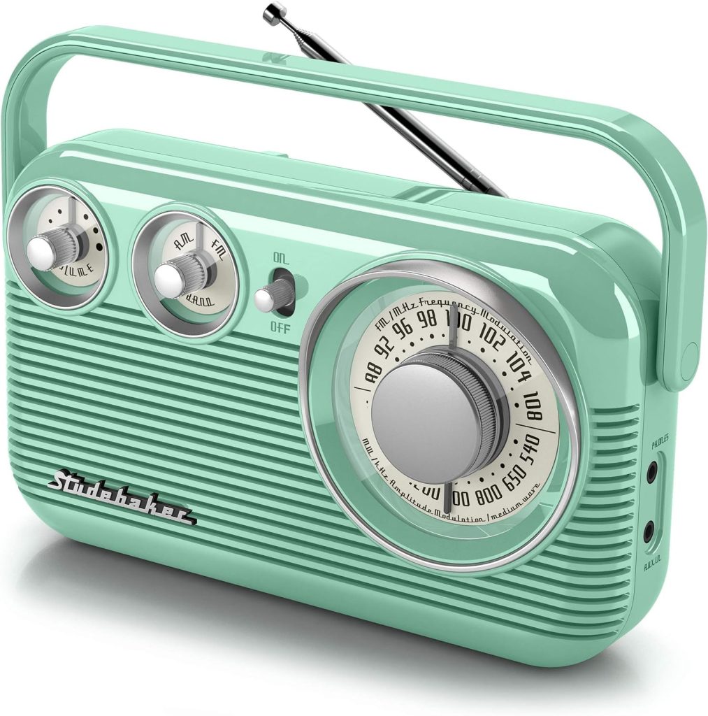 Studebaker SB2003 Retro Portable AM/FM Radio (Teal)