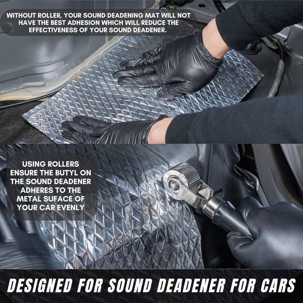 SunplusTrade Sound Deadening Roller Metal Installation Tool for Auto Car Sound Deadener Mat Application Installation Roller Hand Tool