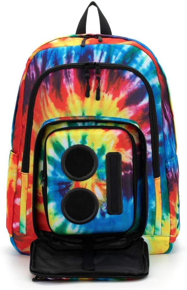 Super Real Business Bluetooth Speaker Backpack with 20-Watt Speakers  Subwoofer for Parties/Festivals/Beach. Rechargeable, Works with iPhone  Android (Tie Dye, 2023 Edition)