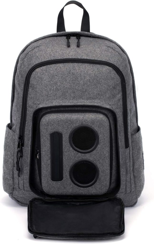 Super Real Business Bluetooth Speaker Backpack With 20-Watt Speakers  Subwoofer for Parties/Festivals/Beach. Rechargeable, Works with iPhone  Android(Gray, 2023 Edition)