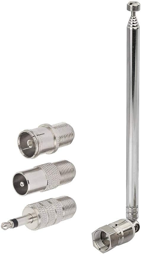 Superbat FM Telescopic Antenna Kit 75 Unbal F Type Connector DAB Radio Replacement Antenna for TV AM FM Radio Stereo Receiver Bose Wave Radio etc.