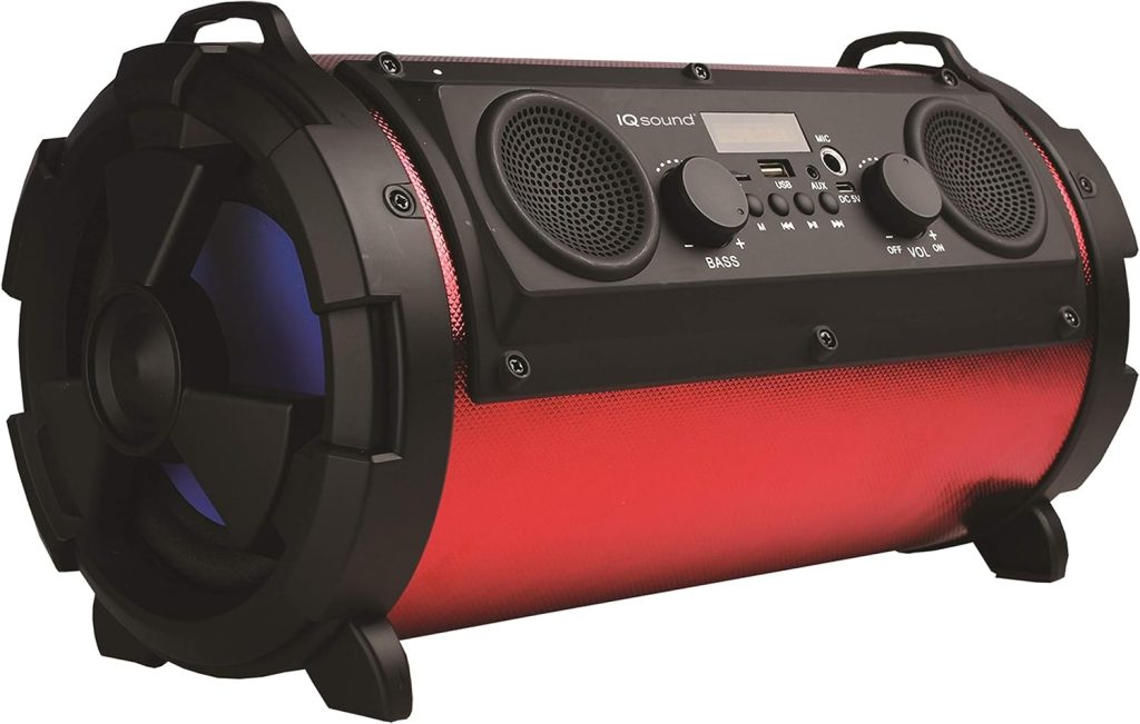 Supersonic IQ-1525BT-RD Wireless Bluetooth Speaker (Red)