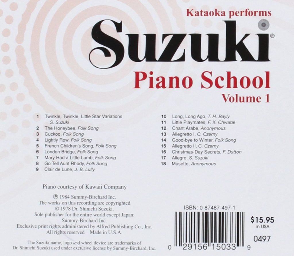 Suzuki Piano School, Vol 1     Audio CD – Audiobook, July 1, 1993