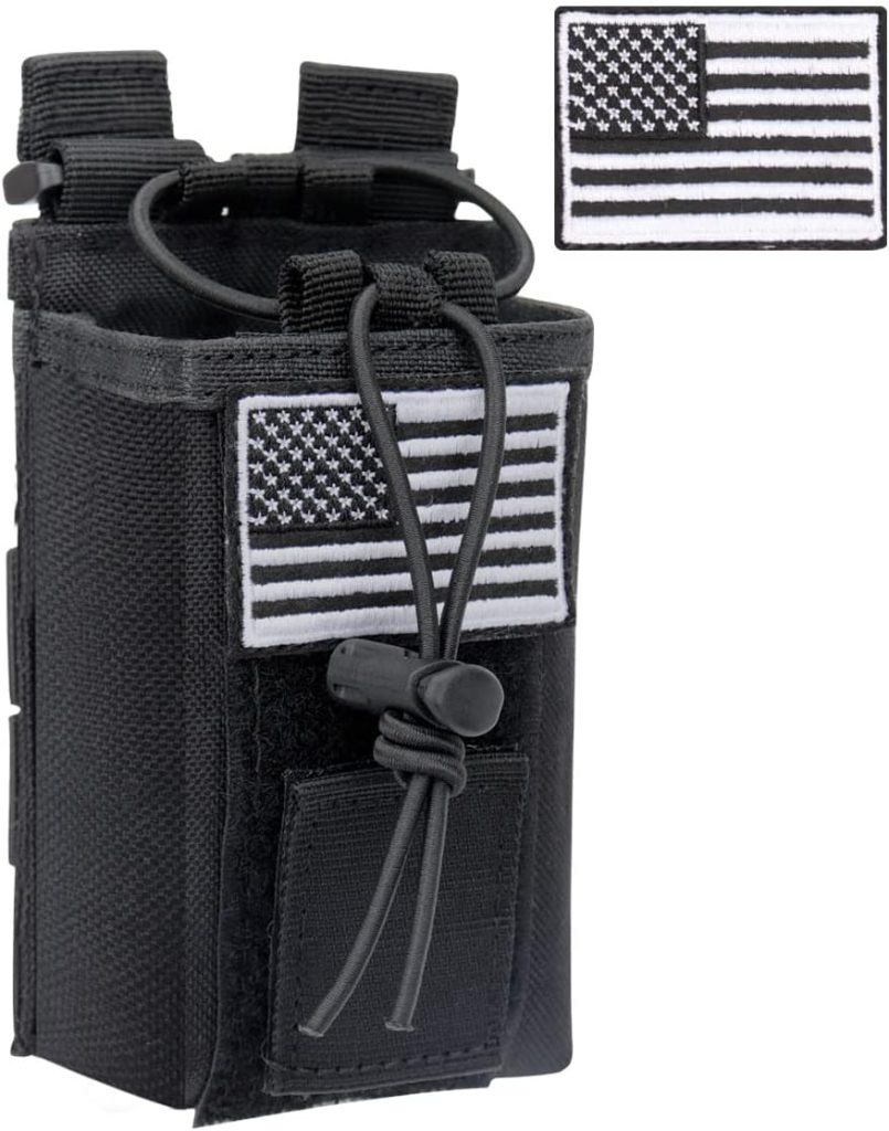 Tactical Radio Holder Case Molle Radio Holster Duty Belt Military Heavy Case Accessories Radios Pouch Holster Bag for Baofeng UV-5R UV-9R Two Way Radio Walkie Talkies Adjustable Storage