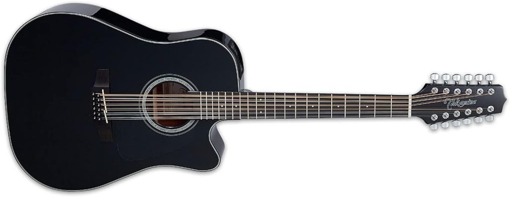 Takamine G Series GD30CE-12 Dreadnought 12-String Acoustic-Electric Guitar Black