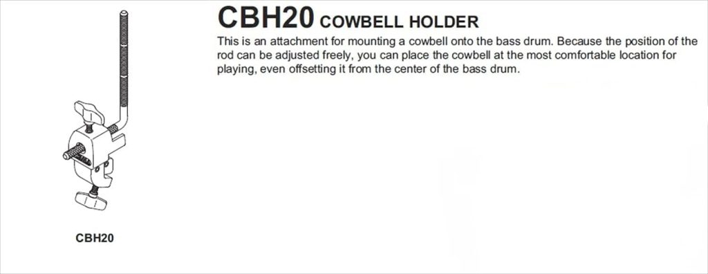 Tama Cowbell Holder-Bass Drum Hoop Mounted (CBH20)