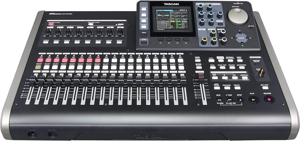 Tascam DP-24SD 24-Track Digital Portastudio Multi-Track Audio Recorder , 8 XLR Inputs, Effects, Mastering, Color Screen