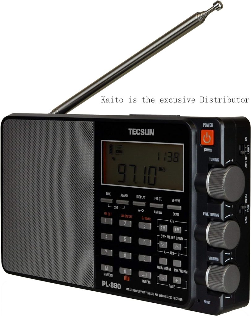 Tecsun PL880 Portable Digital PLL Dual Conversion AM/FM, Longwave  Shortwave Radio with SSB (Single Side Band) Reception