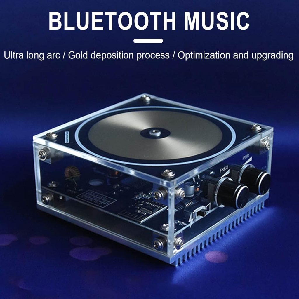 Bt Version Multifunctional Electronics Audio Music Tesla Coil Module Plasma  Speaker Sound Solid Science Experimental Toy 