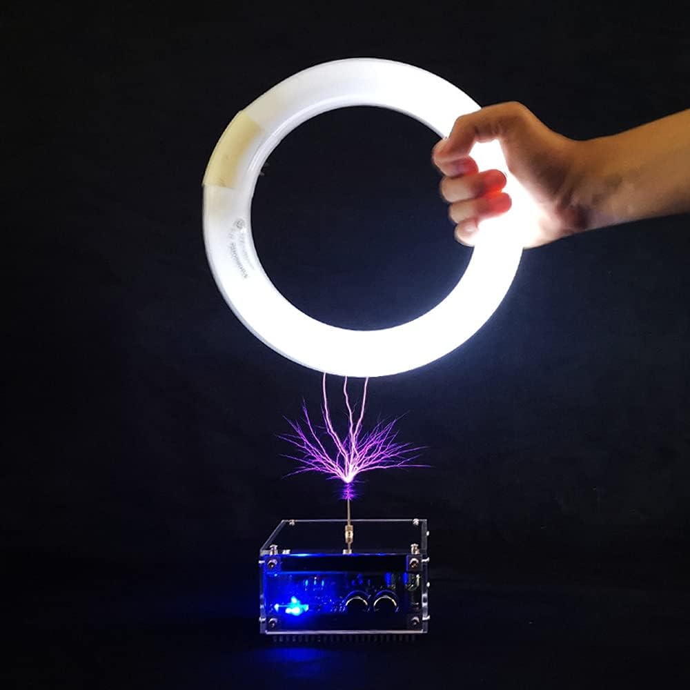 Tesla Coil, VISLONE Multifunctional Electronics Audio Music Tesla Coil Module Plasma Speaker Sound Solid Science Experimental Toy with BT