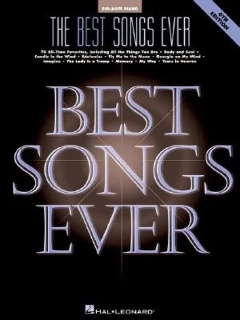 The Best Songs Ever (Big-Note Piano)     Paperback – September 1, 1998