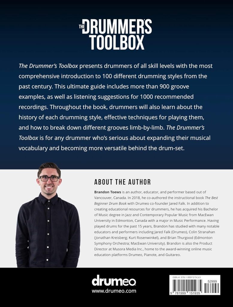 The Drummers Toolbox: The Ultimate Guide to Learning 100 (+1) Drumming Styles     Hardcover – November 4, 2019