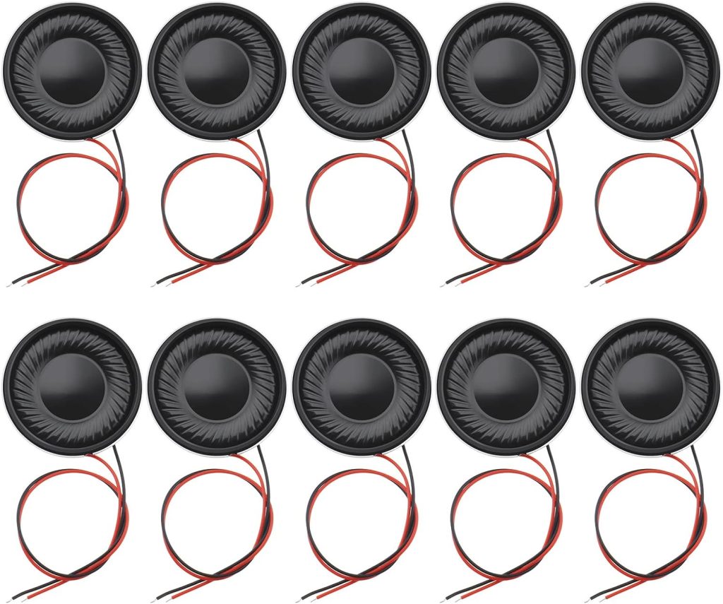 The Lord of the Tools 10PCS 2W 8 Ohm Internal Magnet Speaker 28mm Round Mini Loudspeaker for Electronic DIY Toys Radio Intercom Multimedia Speakers Mini Box Speakers