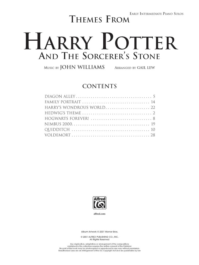 Themes from Harry Potter and the Sorcerers Stone: Early Intermediate Piano Solos     Paperback – December 1, 2001