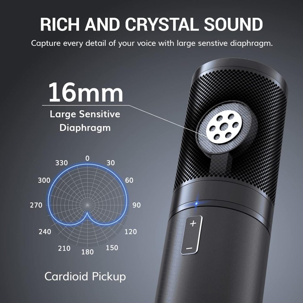 TONOR USB Gaming Microphone, PC Streaming Mic Kit for PS4/5/Discord/Twitch Gamer, Condenser Studio Cardioid Microfono for Podcasting, Recording, Content Creation, Singing with Adjustable Arm Stand Q9