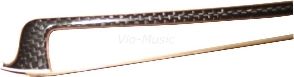 Top Braided Carbon Fiber Violin Bow 4/4, Fluer-de-lys Inlay Ebony Frog