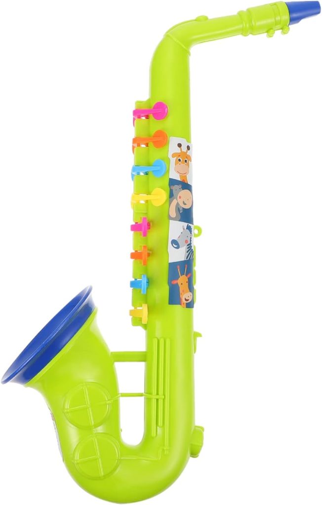 TOYANDONA 1pcs Kids Saxophone Toys, Plastic Saxophone Musical Instruments Toys for Boys Girls Musical（Random Color）