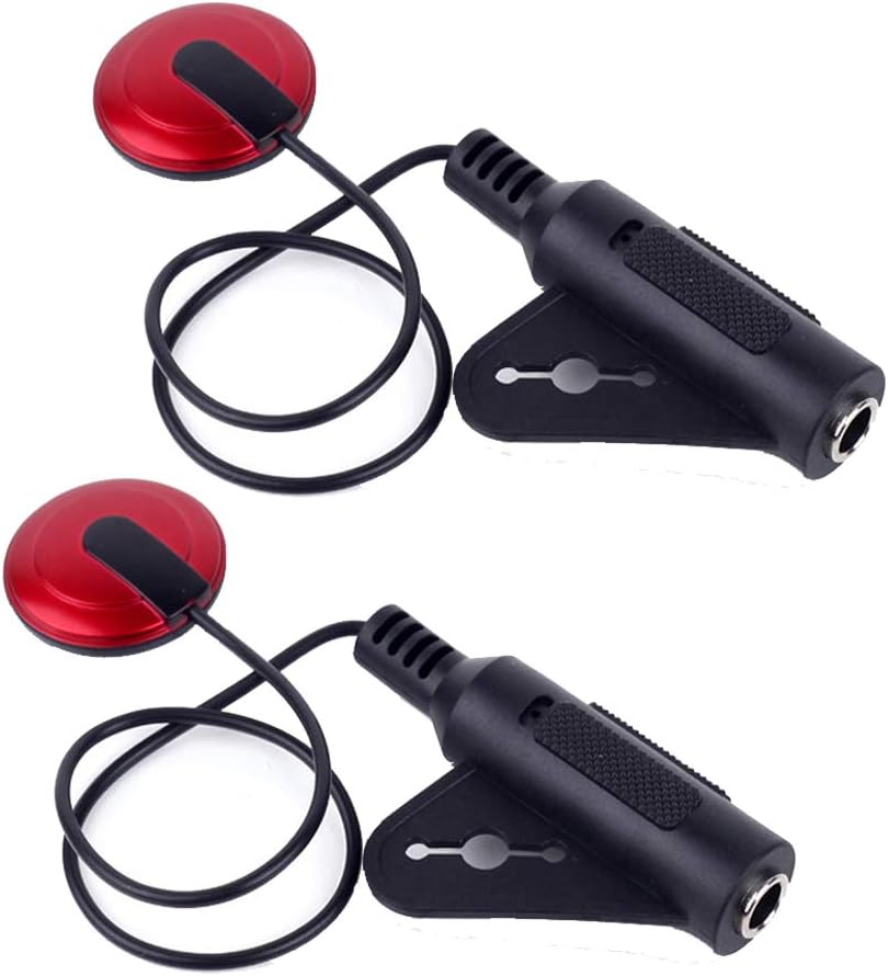 TraderPlus 2Pcs Piezo Contact Microphone Pickup for Guitar Violin Banjo Mandolin Ukulele