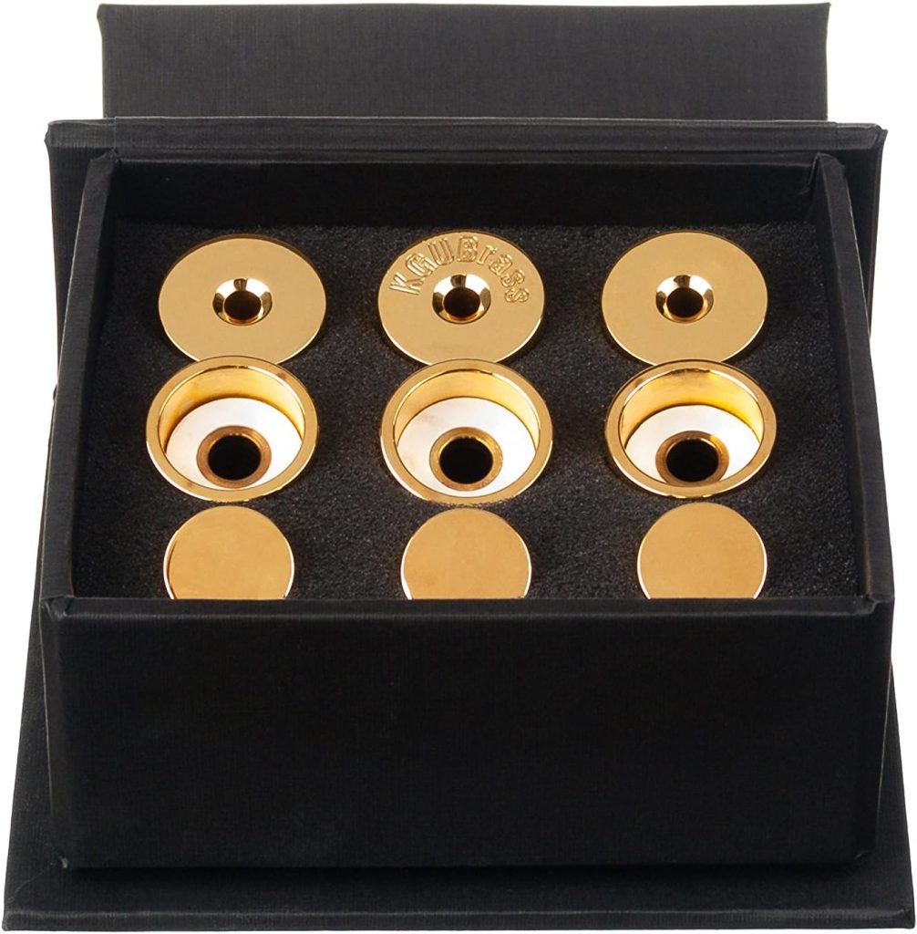 Trumpet Trim Kit for improving the sound. for all Yamaha  Stomvi Trumpet. Custom made KGUBrass (MEDIUM, Gold Plated 24K)