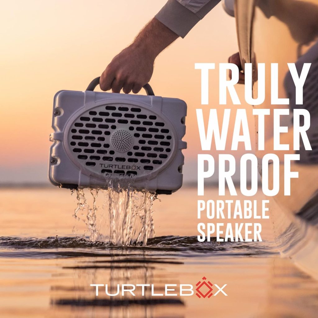 Turtlebox Gen 2: Loud! Outdoor Portable Bluetooth 5.0 Speaker | Rugged, IP67, Waterproof, Impact Resistant  Dustproof (Plays to 120db, Pair 2X for True L-R Stereo), (Thunderhead Gray/Black)