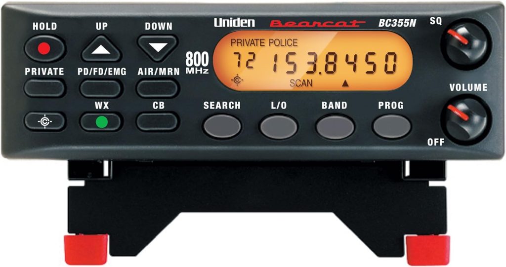 Uniden BC355N 800 MHz 300-Channel Base/Mobile Scanner, Close Call RF Capture, Pre-programmed Search “Action” Bands to Hear Police, Ambulance, Fire, Amateur Radio, Public Utilities, Weather, and More, Black