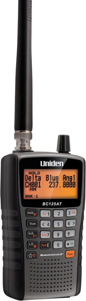 Uniden Bearcat BC125AT Handheld Scanner, 500-Alpha-Tagged Channels, Close Call Technology, PC Programable, Aviation, Marine, Railroad, NASCAR, Racing, and Non-Digital Police/Fire/Public Safety.