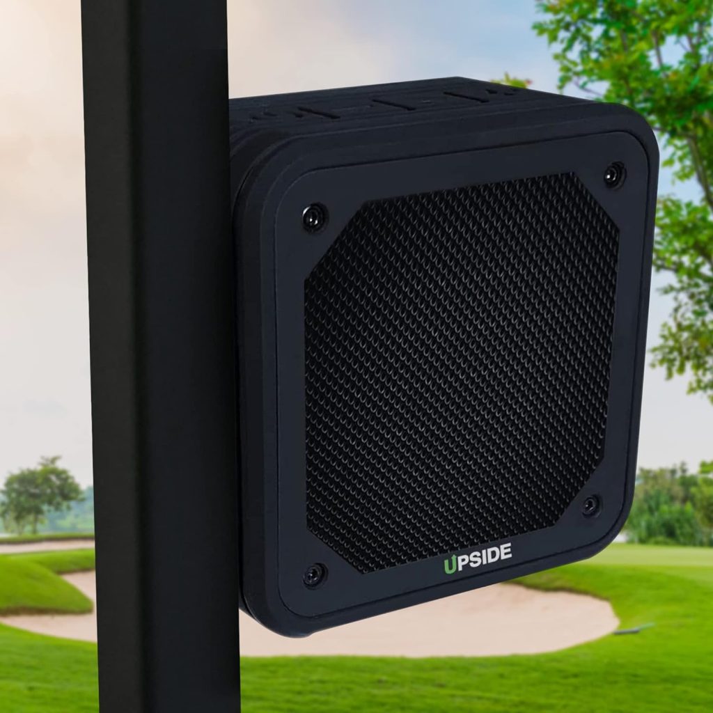 Upside Golf Super X7 Magnetic Bluetooth Speaker for Golf Cart, Waterproof Dual Sound System - Mountable Golf Cart Speaker - Awesome 200+ Foot Wireless Range - Rechargeable 15 Hour Battery Life