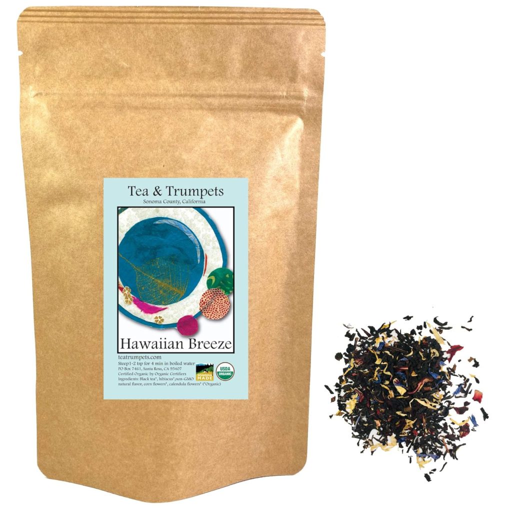 USDA Organic Hawaiian Breeze (Passion Fruit Hibiscus) Black Loose Leaf Black Tea