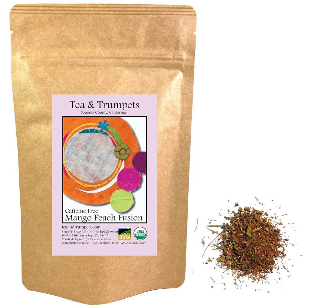 USDA Organic Mango Peach Fusion Loose Leaf Herbal Tea - 4 oz
