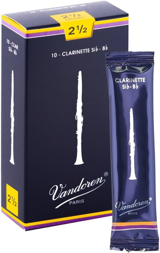 Vandoren CR1025 Bb Clarinet Traditional Reeds Strength 2.5; Box of 10  CG100B Clarinet Cork Grease
