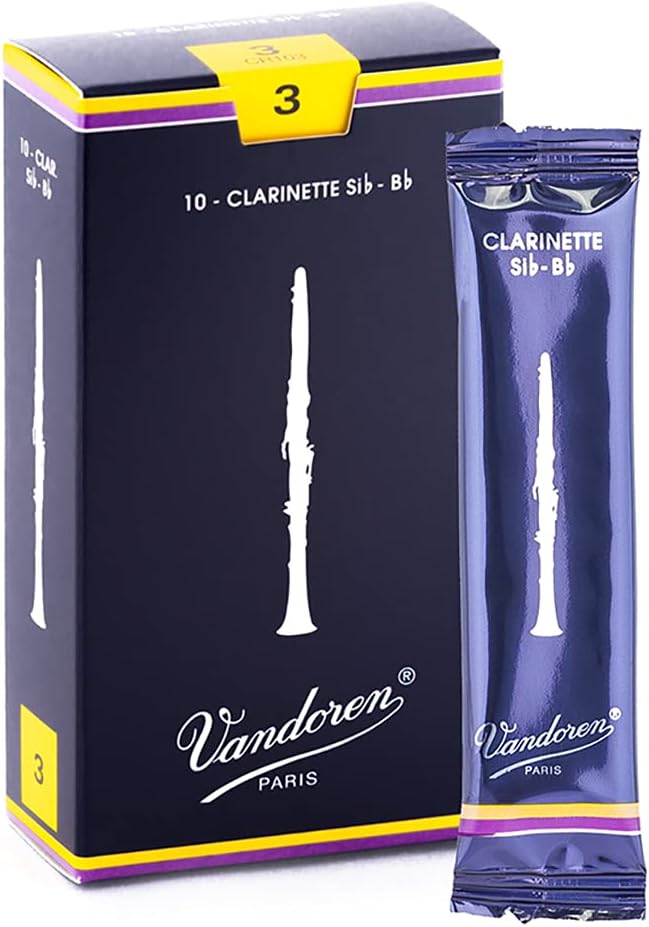 Vandoren CR103 Bb Clarinet Traditional Reeds Strength 3; Box of 10