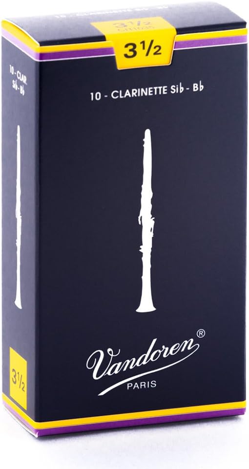 Vandoren CR103 Bb Clarinet Traditional Reeds Strength 3; Box of 10