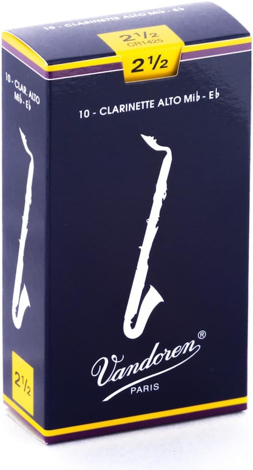 Vandoren CR1415 Alto Clarinet Traditional Reeds Strength 1.5; Box of 10
