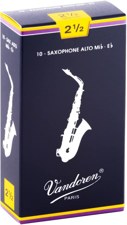 Vandoren SR213 Alto Sax Traditional Reeds Strength 3; Box of 10