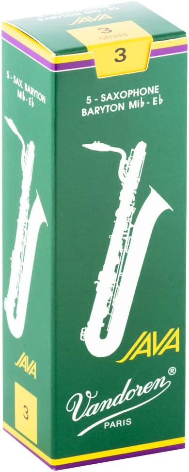 Vandoren SR343 Bari Sax JAVA Reeds Strength 3; Box of 5