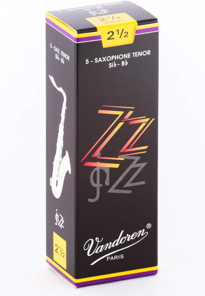 Vandoren SR424 Tenor Sax ZZ Reeds Strength 4; Box of 5,black