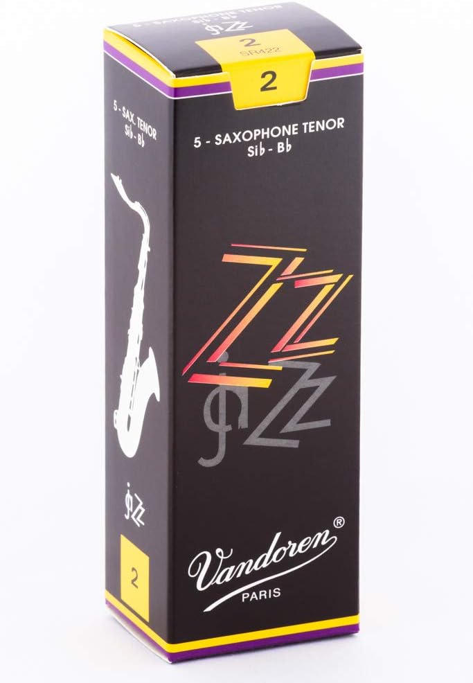 Vandoren SR424 Tenor Sax ZZ Reeds Strength 4; Box of 5,black