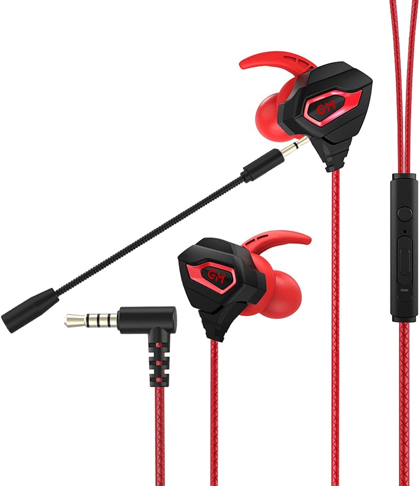 VersionTECH. Gaming Earbuds Wired with Dual Microphone, in-Ear Gaming Headset Earphones for PS5 PS4, Xbox One, Nintendo Switch, Xbox Series X|S, Playstation 4 5, Mobile Gaming 3.5MM Jack Headphones