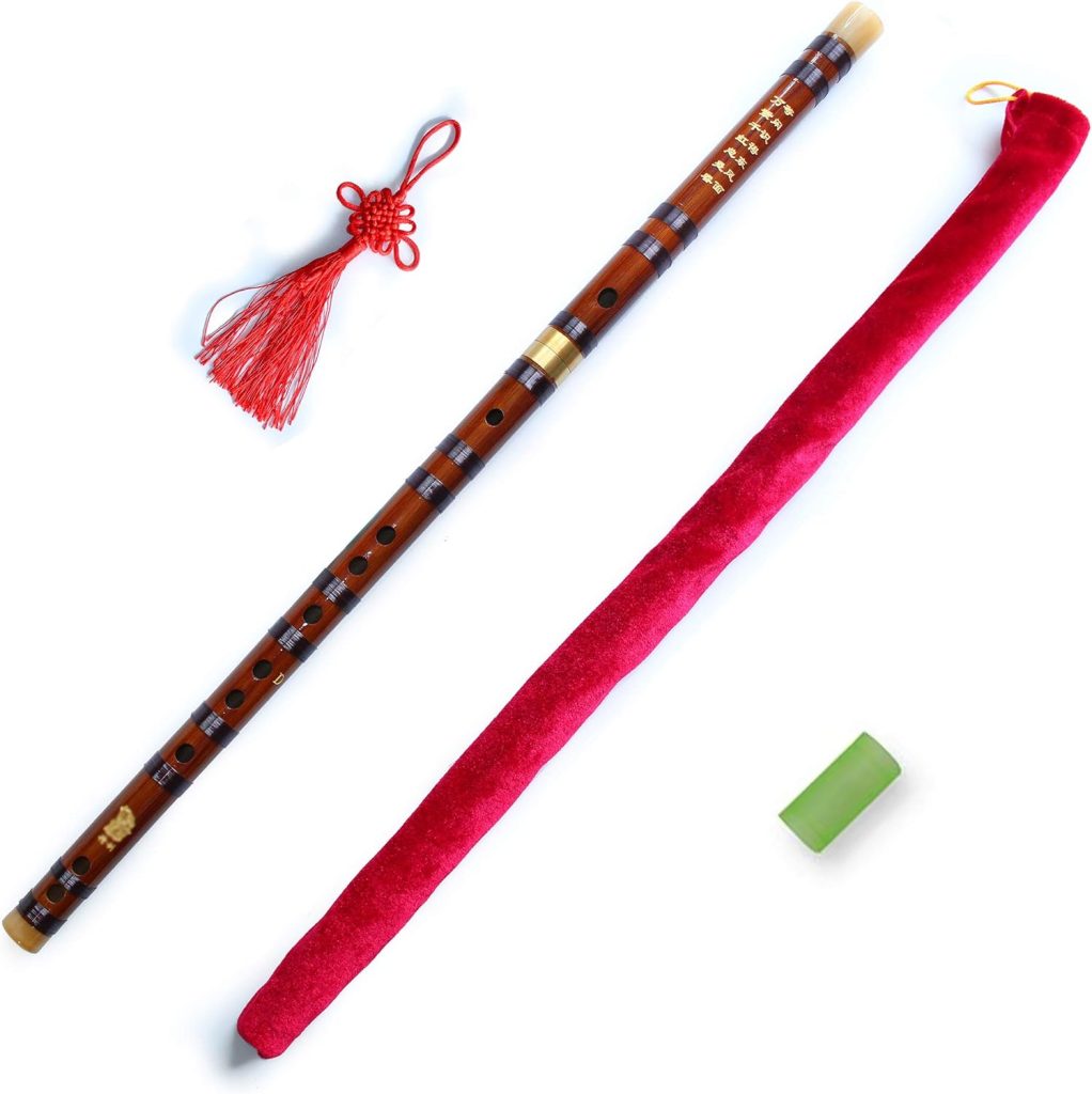 Vintage Style Bamboo Flute Chinese Musical Instrument Traditional Dizi (KEY D)
