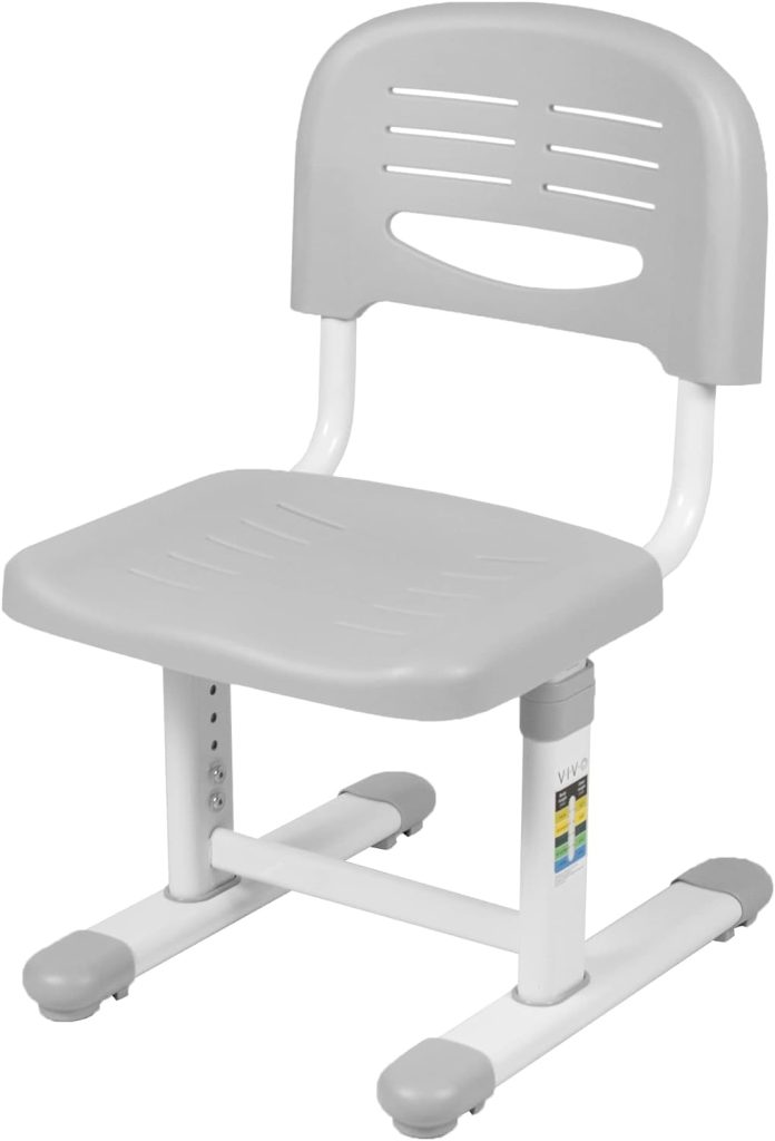 VIVO Gray Height Adjustable Kids Desk Chair, Chair Only, Designed for Interactive Workstation, Universal Childrens Ergonomic Seat, DESK-V201G-CH