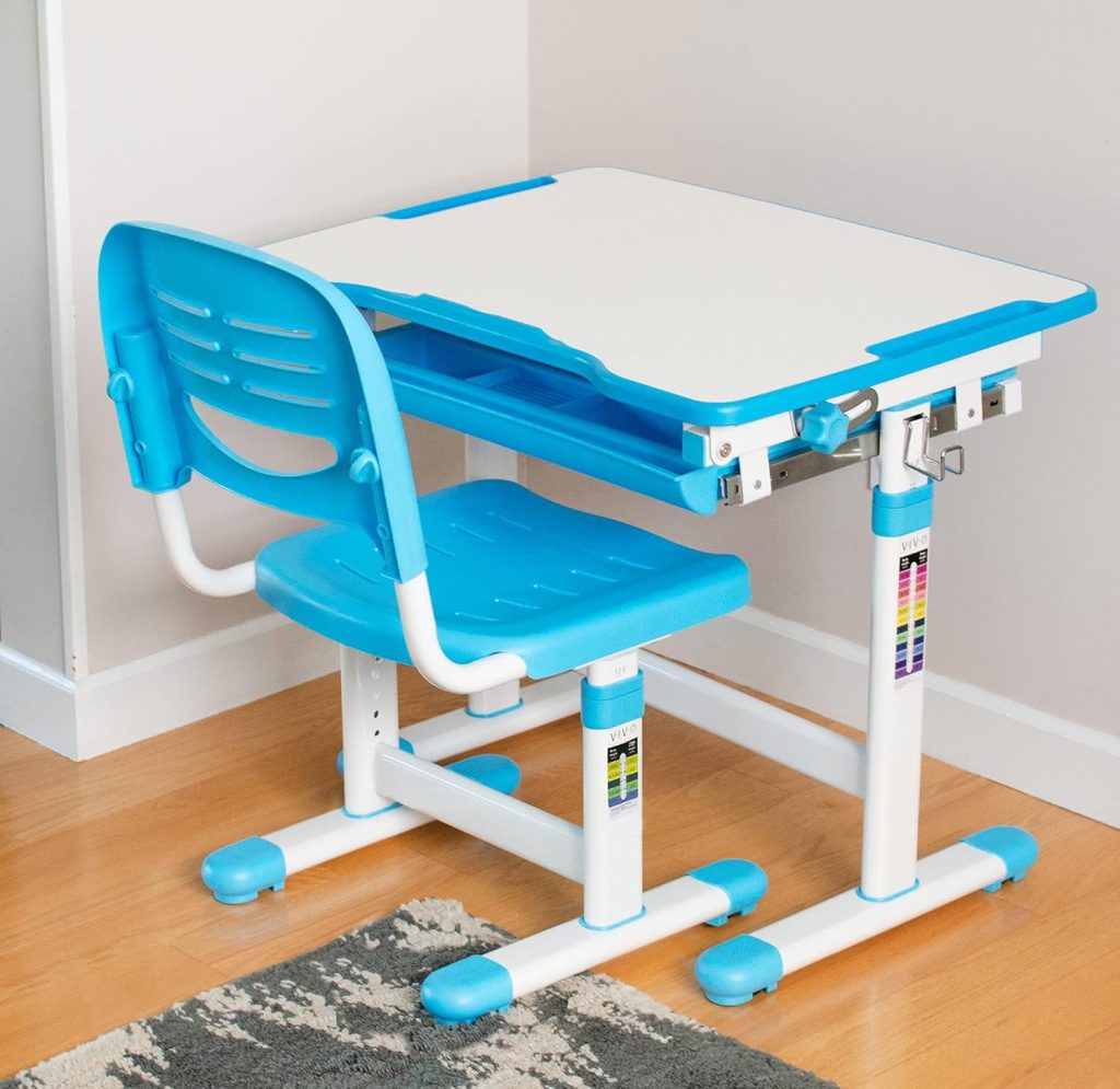 VIVO Gray Height Adjustable Kids Desk Chair, Chair Only, Designed for Interactive Workstation, Universal Childrens Ergonomic Seat, DESK-V201G-CH